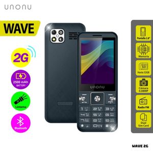 CELULAR BASICO UNONU WAVE 2G DUAL SIM NEGRO