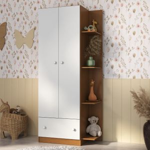 Ropero Infantil Dudu 2 Puertas 1 Cajon Madera/Blanco