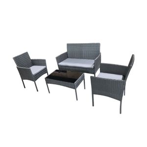 Set de Terraza Atlas Hierro/Poliéster Gris