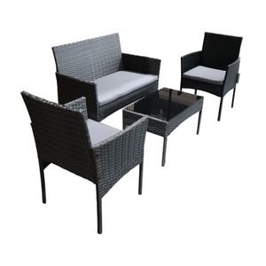 Set de Terraza Atlas Hierro/Poliéster Gris