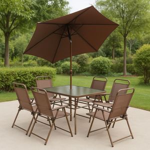 Set de Terraza Granada: Mesa Rectangular + 6 Sillas