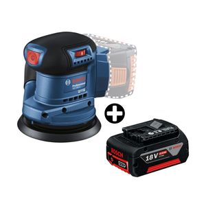 COMBO Bosch: Lijadora orbital Gex 185-Li sin batería + Batería Gba 18V 4.0 Ah + Cargador Gal 18V-40