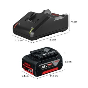 COMBO Bosch: Lijadora orbital Gex 185-Li sin batería + Batería Gba 18V 4.0 Ah + Cargador Gal 18V-40