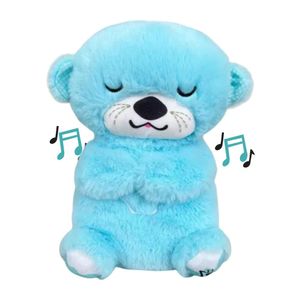 Hora de Dormir Peluche Nutria Celeste Musical Respira y Luz