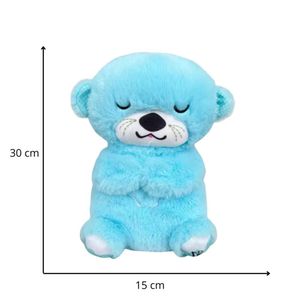 Hora de Dormir Peluche Nutria Celeste Musical Respira y Luz