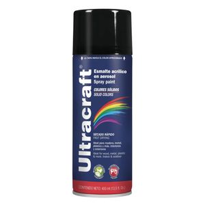 Pintura Spray Color Negro Mate x4 Unidades Ultracraft 40034-4