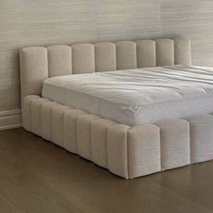 Cama Box Tarima + Cabecera Lian Beige  2 Plazas Decora
