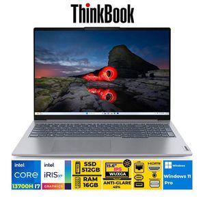 LAPTOP LENOVO ThinkBook 16 G6 IRL INTEL CORE I7-13700H RAM 16GB SSD 512GB 16.0" WUXGA