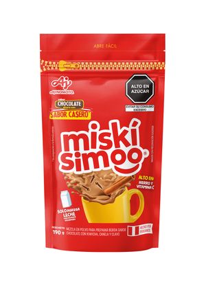 Mezcla en Polvo MISKISIMO Sabor a Chocolate Doypack 190g