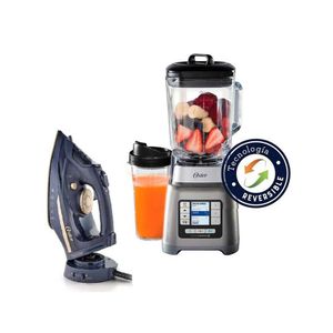 Licuadora ActiveSense Oster Vaso Blen N Go y Plancha de vapor 2 en 1