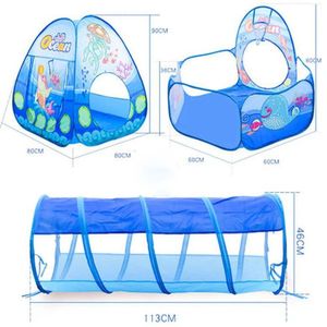 Carpa de Niño de Campo 3 en 1 Azul 253 x 79 x 88 cm