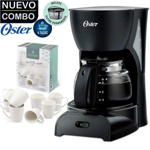 Cafetera Oster BVSTDCDR5B De 4 Tazas + Set de tazas