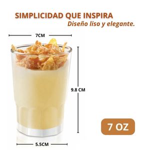 Vaso Cristar Nova Liso 7oz Vidrio Resistente Set 6 Vasos