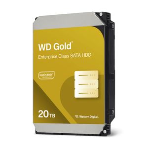 Disco duro interno Western Digital WD Gold 20 TB, 3.5", 7200 RPM, SATA - Alta capacidad y rendimien