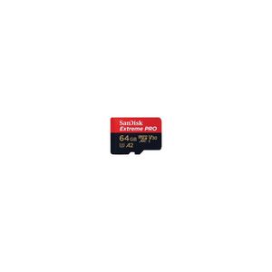 SanDisk Extreme Pro 64GB - Tarjeta de memoria microSDXC con adaptador SD, alta velocidad y rendimie