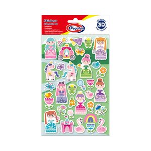 Stickers Alto Relieve Princesas PEGAFAN x1 unidad