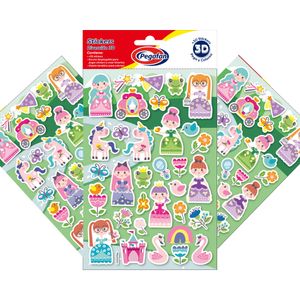 Stickers Alto Relieve Princesas PEGAFAN x1 unidad