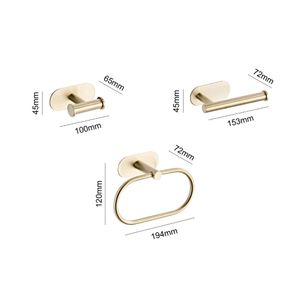 Set de Accesorios de Baño Orange 3 Piezas Contempo Dorado