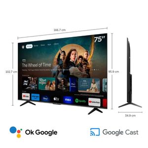 TELEVISOR TCL QLED 75 UHD 4K 75T6C SMART TV