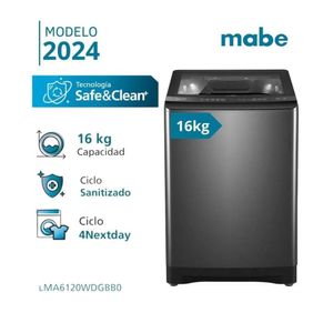 Lavadora Automática 16 Kg Diamond Gray Mabe - LMA6120WDGBB0