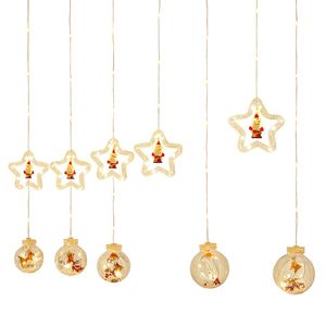 Luces Cascada Ambar Esferas Y Estrellas