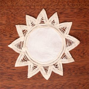 Tapete Redondo Algodón Beige 15Cm Panorama Hogar