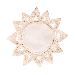 Tapete Redondo Algodón Beige 15Cm Panorama Hogar