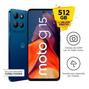 Celular Motorola Moto G15 512GB Azul 4GB Ram