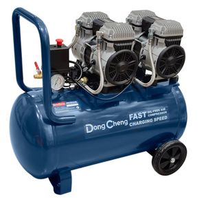 Compresora Silenciosa sin Aceite Industrial Dongcheng DQE1200x2 50 Litros 2400W