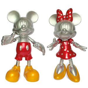 Set de Figuras Articulables Mickey y Minnie Platinado MM-1D100