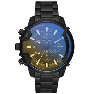 Reloj Diesel Griffed DZ4529 Fecha Cronómetro Acero Inoxidable Negro Cristal Iridiscente