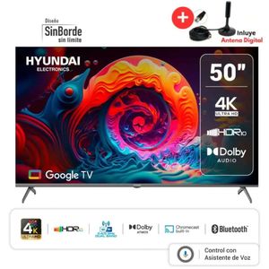 TELEVISOR HYUNDAI 50 HYLED5024G 4K UHD GOOGLE TV