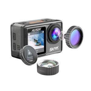 Camara de Accion Ausek ultra HD AT-S81TR 5k 30fps DualScreen Wifi 24MP