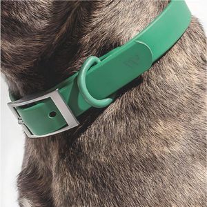 Collar Para Perros PVC Impermeable Verde - Talla M