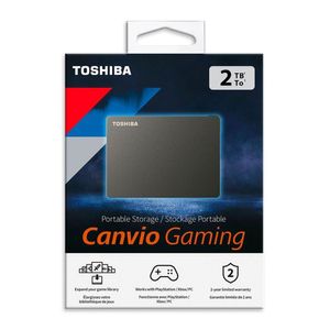 Disco Duro Externo Toshiba Canvio Gaming 2TB - Negro - Portátil