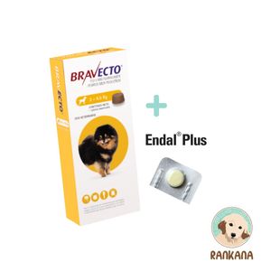 Antipulgas Bravecto para Perros de 2 a 4.5 Kg + Gratis Endal Antiparasitario x1 Und