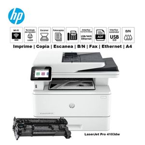 Impresora Multifuncional Hp LaserJet Pro MFP 4103fdw WIFI ADF FAX