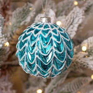 Jgo Esferas De Vidrio 6Unid Celeste