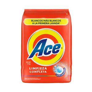 Detergente en Polvo ACE Limpieza Completa Bolsa 4Kg