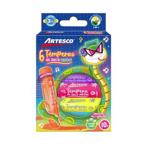 Témpera en Barra 10Gr Neon ARTESCO x6un