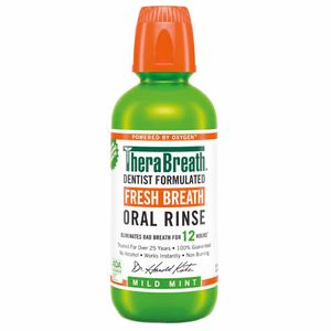 Enjuague Bucal THERA BREATH Wild Mint sin Alcohol Frasco 473ml