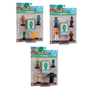 Figuras Timbre MINECRAFT Pack 5un