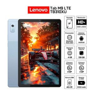 Tablet Lenovo Tab M9 TB310XU 9 HD 4G LTE 4GB 128GB Octa Core Android 13 Folio Case