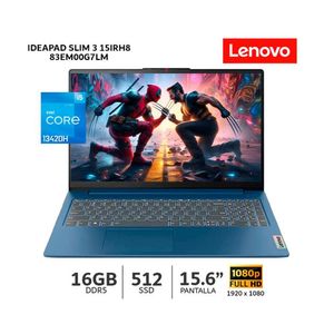 Laptop Lenovo IdeaPad Slim 3 15IRH8 Core i5 13420H/ 16Gb DDR5 / 512Gb SSD/ 15.6″ FHD - 83EM00G7LM