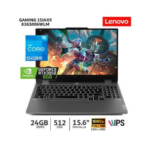Laptop Lenovo LOQ 15IAX9, CI5-12450HX, 24Gb Ram/ 512Gb SSD/ 15.6” FHD/ RTX 3050 6Gb - 83GS006WLM