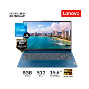 Laptop Lenovo IdeaPad Slim 3 15IRH8 Intel Core I5-13420H/ 8Gb Ram/ 512Gb SSD/ 15.6″ FHD-83EM00G6LM