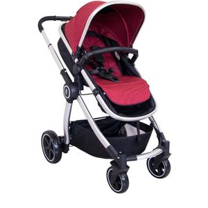 Coche Moises De Lujo  Evezo  Marcel Deluxe – EV159 Rojo