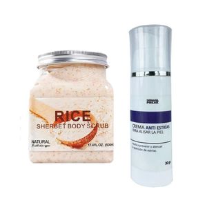 Exfoliante Corporal de Arroz + Crema Anti Estrías