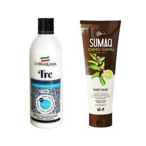 Shampoo Capilar Tre + Máscara Capilar Extracto Camu Camu