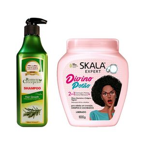 Máscara capilar Skala Divino Potao + Shampoo Romero 520ml